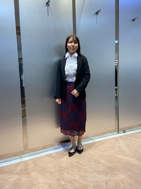 「NARACAMICIE（ナラカミーチェ）のアイテム（テーラードジャケット）」を使った、naさん（レディース・155cm）の秋コーディネート