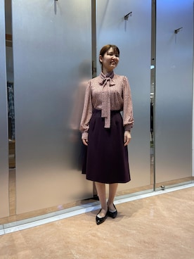 「幾何学柄」｜naさん（レディース・155cm）の秋コーディネート