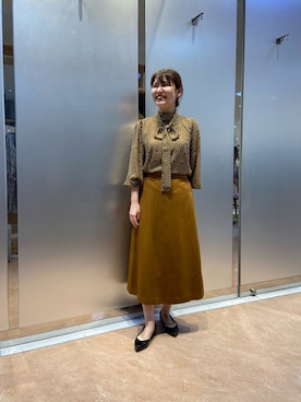 「幾何学柄」｜naさん（レディース・155cm）の秋コーディネート