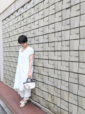 「BEARDSLEY」｜「アイテム（その他シューズ）」を使った、jomiyuさん（レディース・159cm）の夏コーディネート