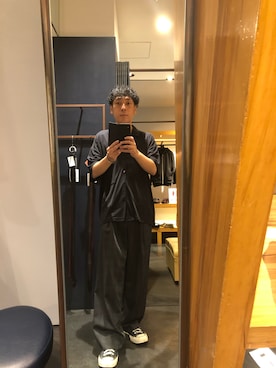 「08sircus（ゼロエイトサーカス）のアイテム」を使った、山田　晃吉良さん（メンズ・165cm）の夏コーディネート