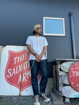 「Levi's（リーバイス）のアイテム（デニムパンツ）」を使った、mtdr81さん（メンズ・180cm・40代）の夏コーディネート