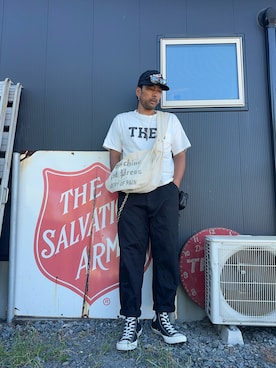「CONVERSE（コンバース）のアイテム」を使った、mtdr81さん（メンズ・180cm）の夏コーディネート