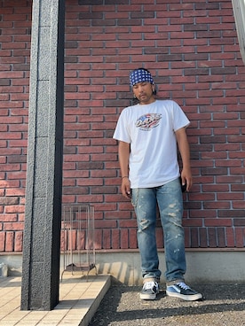 「アイテム（デニムパンツ）」を使った、mtdr81さん（メンズ・180cm・40代）の夏コーディネート