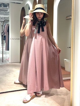 「CALNAMUR（カルナムール）のアイテム（ワンピース/ドレス）」を使った、ayahaさん（レディース・155cm）の夏コーディネート