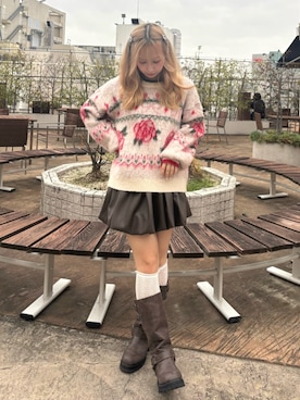 「アイテム（ヘアピン）」を使った、ayahaさん（レディース・155cm）の秋コーディネート