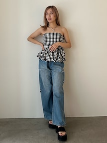 2WAY RIBBON DETAILS DENIM/2WAY リボンディティールデニム