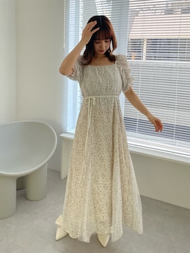 「CALNAMUR（カルナムール）のアイテム（ワンピース/ドレス）」を使った、ayahaさん（レディース・155cm）の春コーディネート