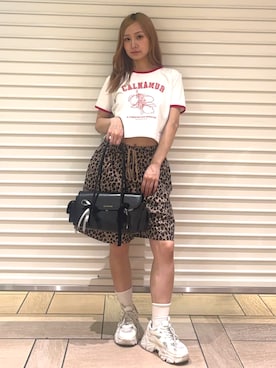 「150cm台コーデ」｜「アイテム（ハンドバッグ）」を使った、ayahaさん（レディース・155cm）の夏コーディネート
