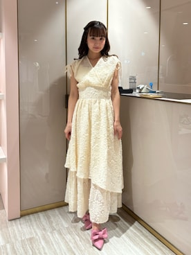 「CALNAMUR（カルナムール）のアイテム（ワンピース/ドレス）」を使った、ayahaさん（レディース・155cm）の春コーディネート