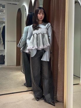 「CALNAMUR（カルナムール）のアイテム」を使った、ayahaさん（レディース・155cm）の春コーディネート