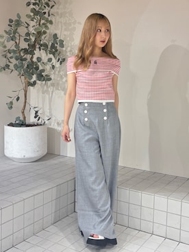 「マリンコーデ」｜ayahaさん（レディース・155cm）の夏コーディネート