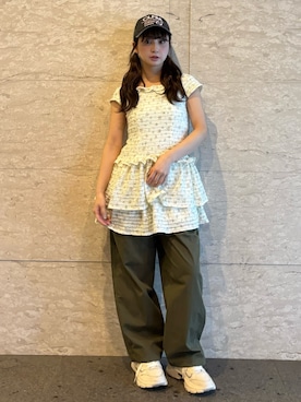 「CALNAMUR（カルナムール）のアイテム」を使った、ayahaさん（レディース・155cm）の春コーディネート