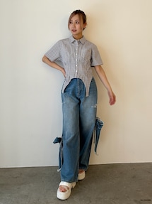 2WAY RIBBON DETAILS DENIM/2WAY リボンディティールデニム