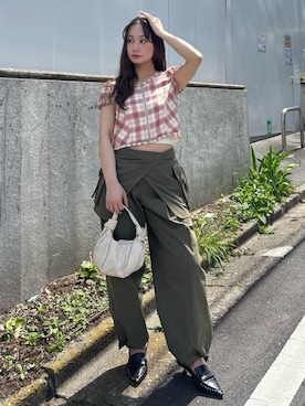 「CALNAMUR（カルナムール）のアイテム」を使った、ayahaさん（レディース・155cm）の春コーディネート