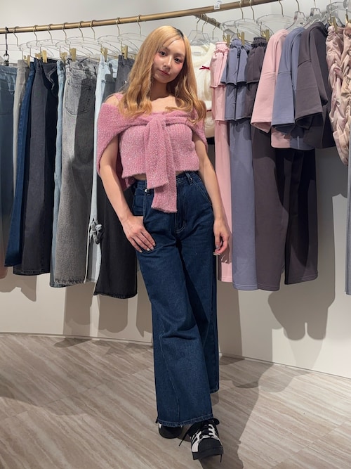 カルナムール　バックリボンデニムパンツ バックリボンデニムパンツ（デニムパンツ）｜CALNAMUR