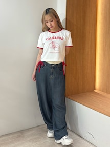 CALNAMUR LAYERED LOOSE DENIM/レイヤードルーズデニム LAYERED LOOSE DENIM/レイヤードルーズデニム[品番：MKSW0063337