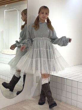 「スウェットワンピース」｜ayahaさん（レディース・155cm）の秋コーディネート