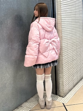 「ガーリーコーデ」｜「アイテム（ブルゾン）」を使った、ayahaさん（レディース・155cm）の秋コーディネート