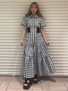 「CALNAMUR（カルナムール）のアイテム（ワンピース/ドレス）」を使った、ayahaさん（レディース・155cm）の夏コーディネート