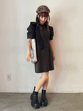 「CALNAMUR（カルナムール）のアイテム（ハンチング/ベレー帽）」を使った、ayahaさん（レディース・155cm）の夏コーディネート