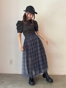 TULLE SKIRT SET MINI OP/チュールスカートセットミニワンピース 