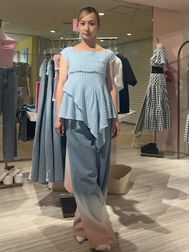 「アシンメトリー」｜ayahaさん（レディース・155cm）の夏コーディネート