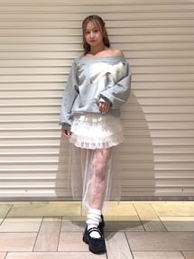 2WAY RIBBON SWEAT/2WAYリボンスウェット｜カルナムール（CALNAMUR