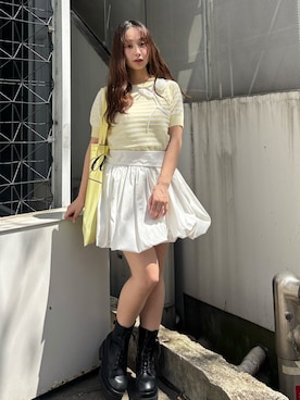 「CALNAMUR（カルナムール）のアイテム」を使った、ayahaさん（レディース・155cm）の春コーディネート