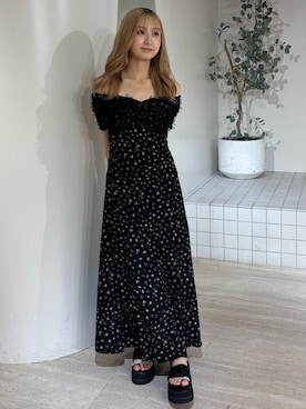 「CALNAMUR（カルナムール）のアイテム（ワンピース/ドレス）」を使った、ayahaさん（レディース・155cm）の夏コーディネート