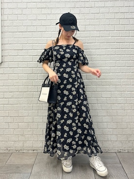 「CALNAMUR（カルナムール）のアイテム（ワンピース/ドレス）」を使った、ayahaさん（レディース・155cm）の春コーディネート