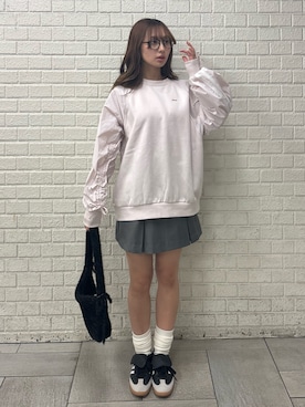 「CALNAMUR（カルナムール）のアイテム（スウェット）」を使った、ayahaさん（レディース・155cm）の秋コーディネート