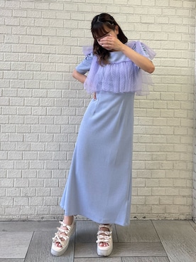 「CALNAMUR（カルナムール）のアイテム（ワンピース/ドレス）」を使った、ayahaさん（レディース・155cm）の夏コーディネート