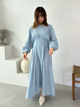 「CALNAMUR（カルナムール）のアイテム（ワンピース/ドレス）」を使った、ayahaさん（レディース・155cm）の春コーディネート