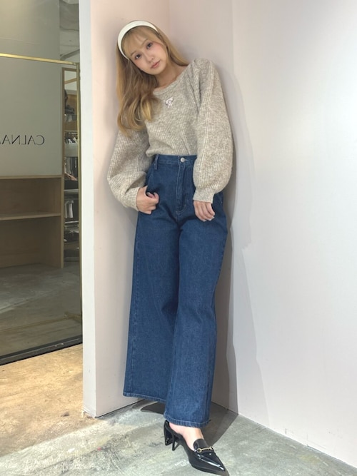 セール】バックリボンデニムパンツ（デニムパンツ）｜CALNAMUR