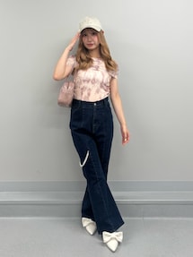 OHGA シルバー 23,5㎝ ビッグリボン ミュール BIG RIBBON CLIP MULE/ビッグリボンクリップミュール