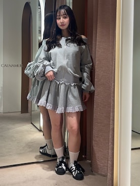 「CALNAMUR（カルナムール）のアイテム」を使った、ayahaさん（レディース・155cm）の春コーディネート