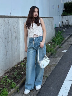 「CALNAMUR（カルナムール）のアイテム」を使った、ayahaさん（レディース・155cm）の春コーディネート