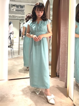 「CALNAMUR（カルナムール）のアイテム（ワンピース/ドレス）」を使った、ayahaさん（レディース・155cm）の春コーディネート