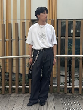 「アイテム（ウォレットチェーン）」を使った、harutoさん（メンズ・176cm・20代）の夏コーディネート