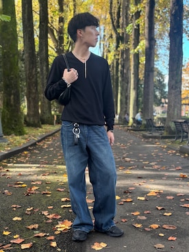 「アイテム（キーホルダー）」を使った、harutoさん（メンズ・176cm・20代）の秋コーディネート