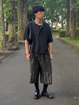 「アイテム（ポロシャツ）」を使った、harutoさん（メンズ・176cm）の夏コーディネート