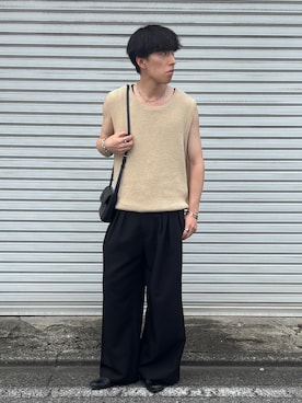 「アイテム（スラックス）」を使った、harutoさん（メンズ・176cm）の夏コーディネート