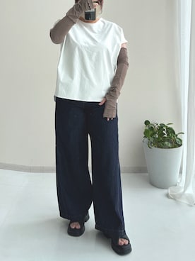 「Maison INNESS（メゾンアイネス）のアイテム」を使った、ariさん（レディース・155cm）の夏コーディネート