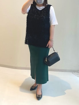 「CHIC STYLE」｜「アイテム（チュニック）」を使った、ariさん（レディース・155cm）の春コーディネート
