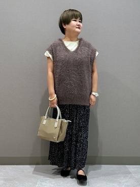 「アイテム（トートバッグ）」を使った、KUMIさん（レディース・152cm・30代）の夏コーディネート