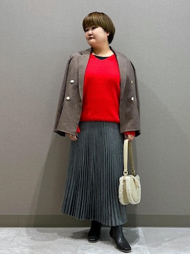 「ROPE' PICNIC（ロペピクニック）のアイテム（スカート）」を使った、KUMIさん（レディース・152cm）の秋コーディネート