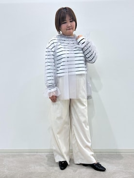 「ギャザーデザイン」｜KUMIさん（レディース・152cm）の春コーディネート
