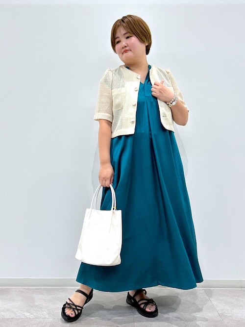 Ree！　美品　アルベロベロ　ブタさん ノーカラージャケット　リネン100 セール】【セットアップ対応商品】テンセルオープンカラー