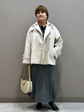 「ROPE' PICNIC（ロペピクニック）のアイテム（スカート）」を使った、KUMIさん（レディース・152cm）の秋コーディネート